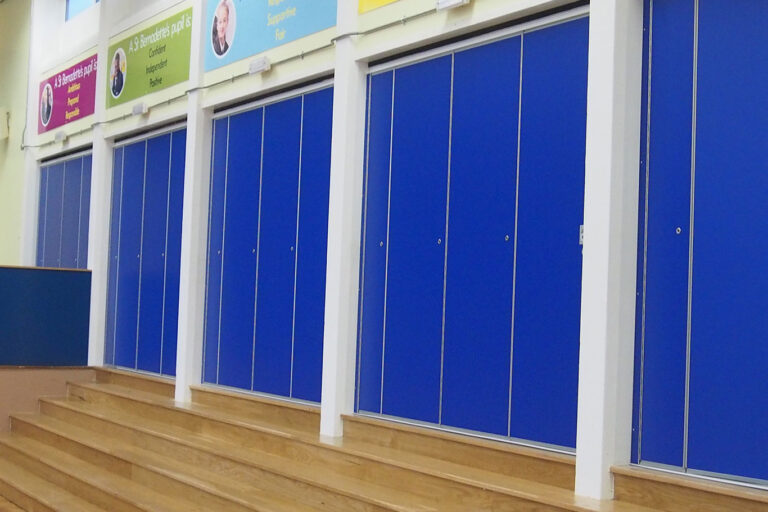 Sliding partition doors